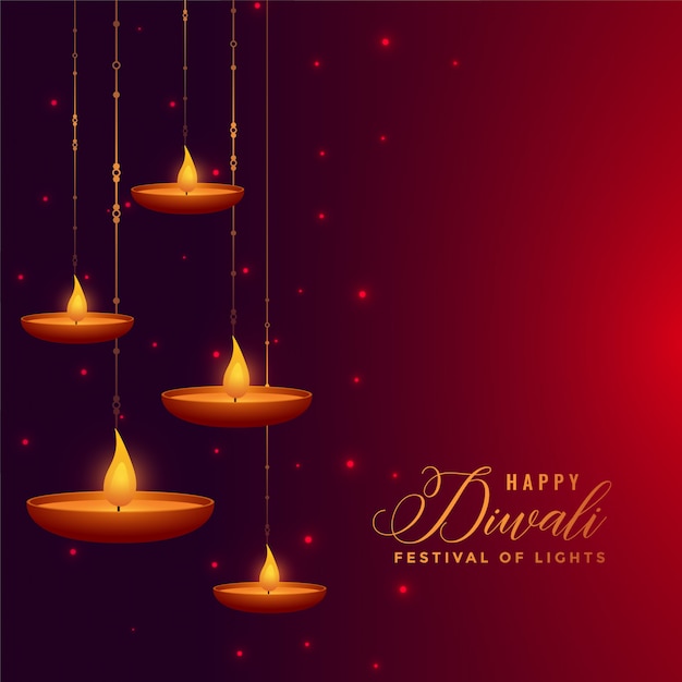 Decoração de suspensão bonita diya diwali