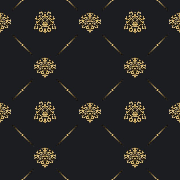 Decoração sem costura vintage padrão. Papel de parede antigo