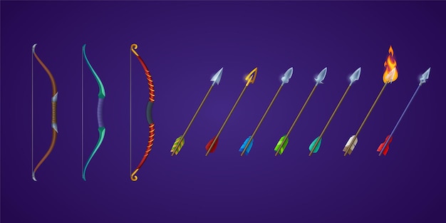 Definir arcos e flechas para loja de jogos de rpg, bestas