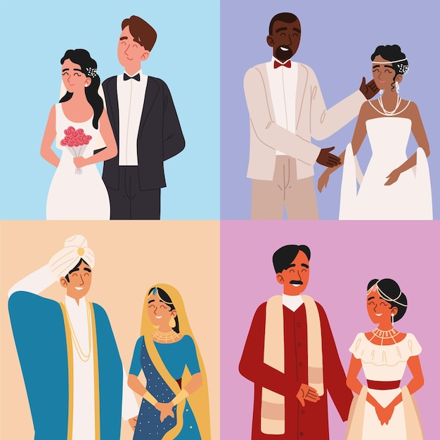 Definir casais de casamento