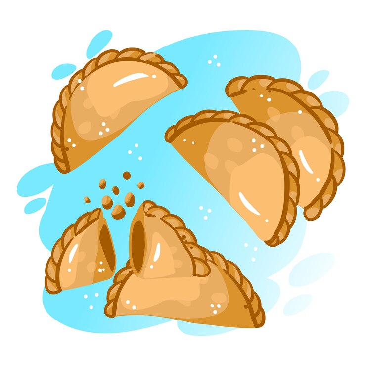 Vetor grátis deliciosa coleção empanada