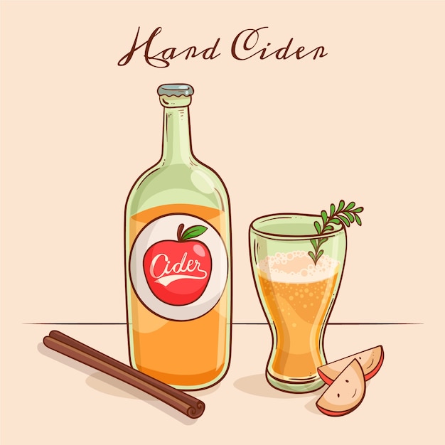 Deliciosa ilustração de bebida de cidra