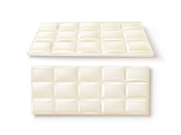 Vetor grátis delicioso arranjo de barras de chocolate branco
