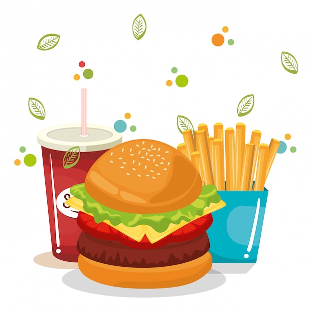 Delicioso menu de fast food