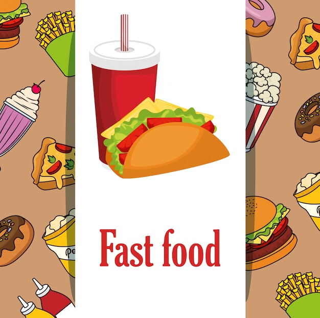 Delicioso menu de fast food