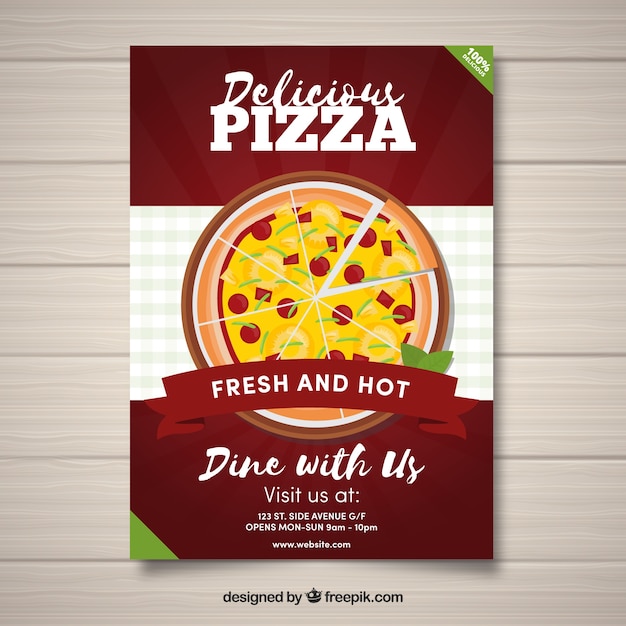 Delicious pizza flyer