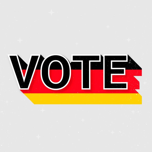 Democracia de vetor de texto de votação eleitoral alemã