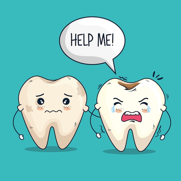 Vetor grátis dentes cuidados medicina tratamento