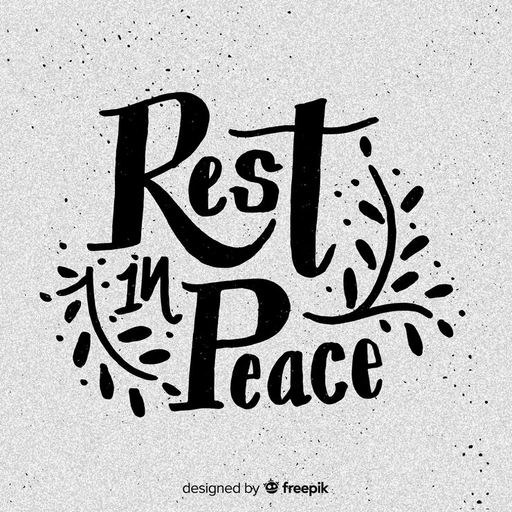 Vetor grátis descanse em letras de paz