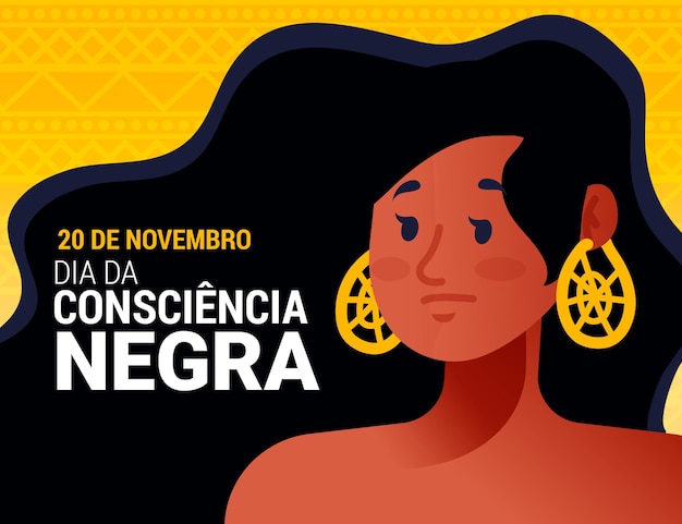 Desenhado à mão dia da consciência negra