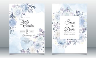 Desenho à mão elegante para convite de casamento design floral