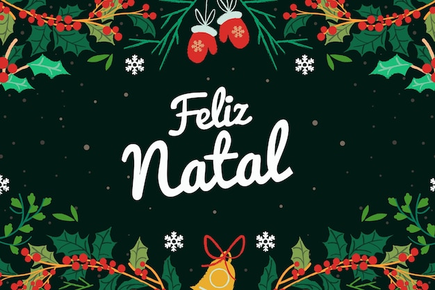 Vetor grátis desenho à mão feliz natal