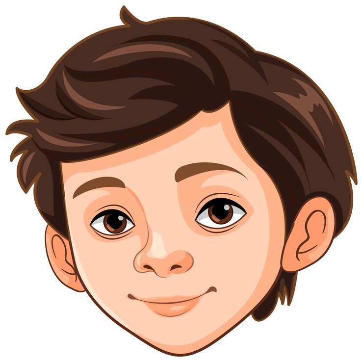 Vetor grátis desenho animado de rosto de homem bonito