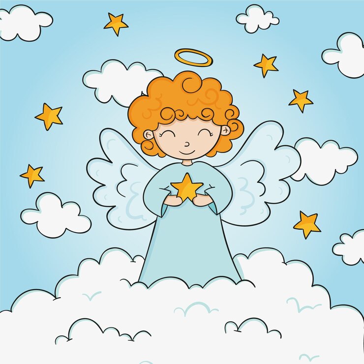 Vetor grátis desenho anjo de natal