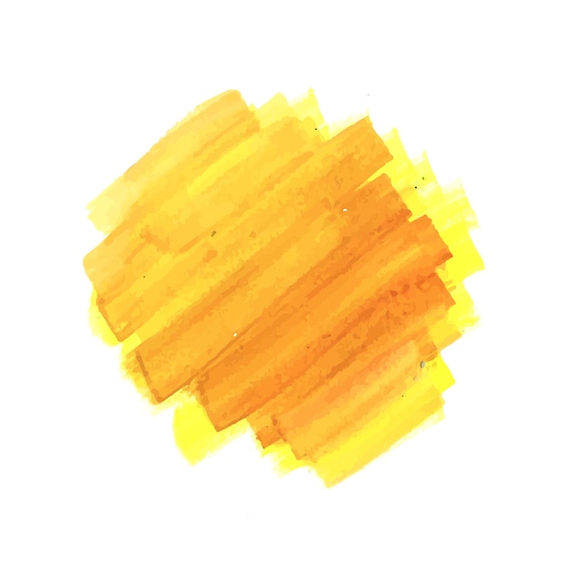 Vetor grátis desenho aquarela com pincelada amarela e laranja