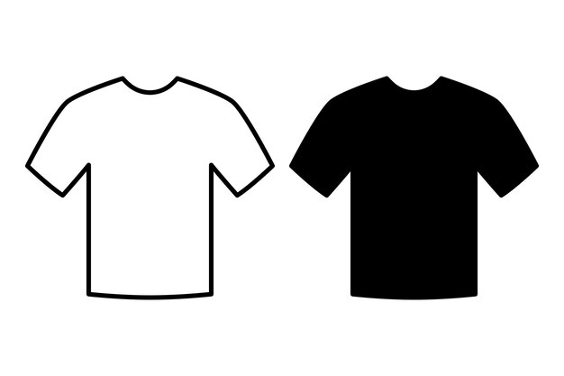 Desenho básico de camiseta e glifo