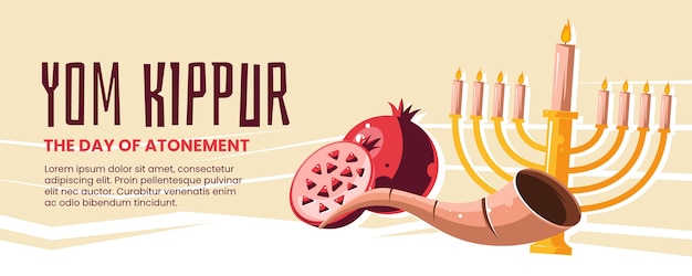 Desenho de banner yom kippur