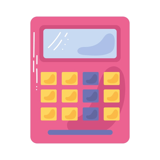 Desenho de calculadora rosa