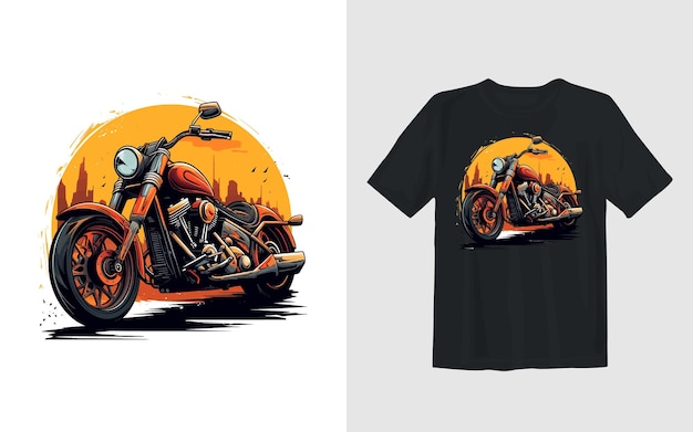 Vetor grátis desenho de camiseta de motociclista de desenho animado vetorial de motocicleta extrema