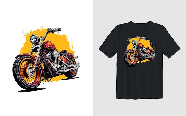 Vetor grátis desenho de camiseta de motociclista de desenho animado vetorial de motocicleta extrema