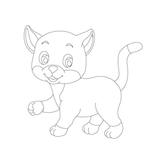 Desenho de desenho de gatinho para colorir para crianças
