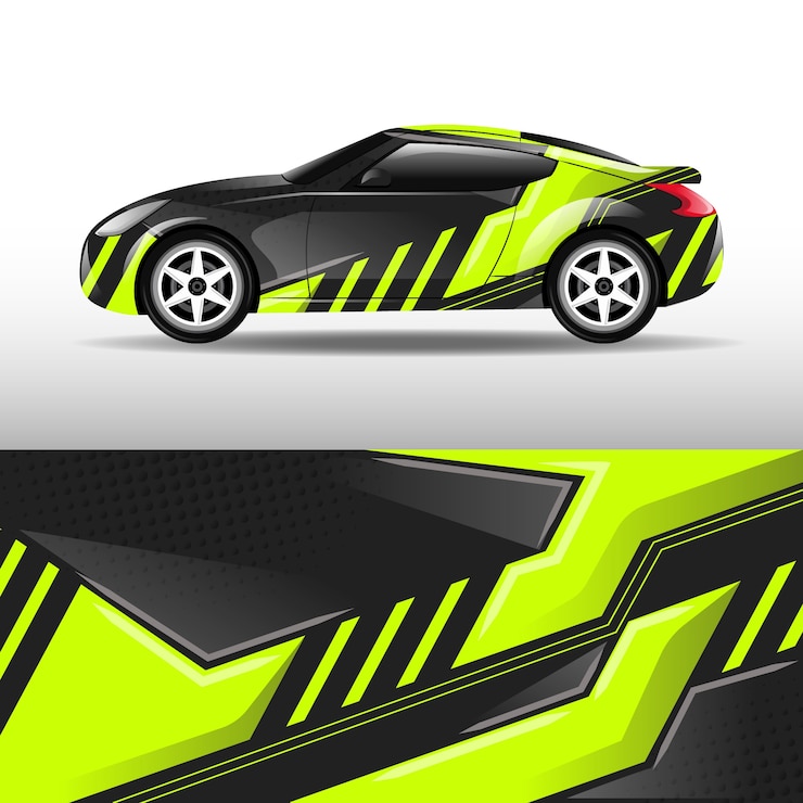 Vetor grátis desenho de embalagem de automóveis