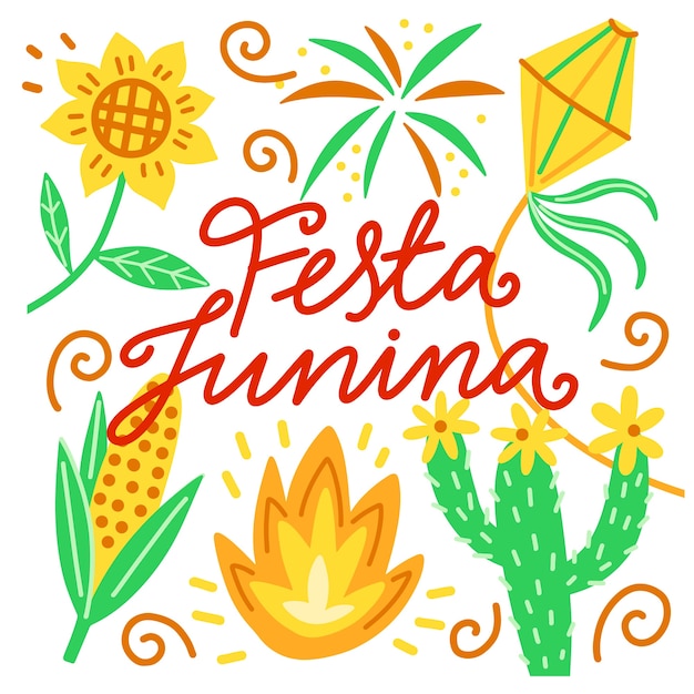 Desenho de festa junina