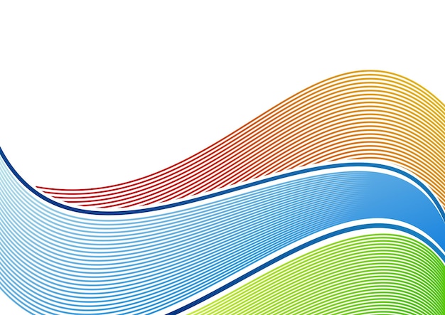Vetor grátis desenho de fundo colorido de linha de onda