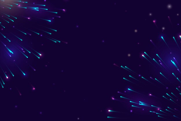 Desenho de fundo de meteoro de néon colorido