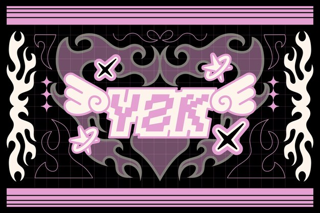 Desenho de fundo do Y2K