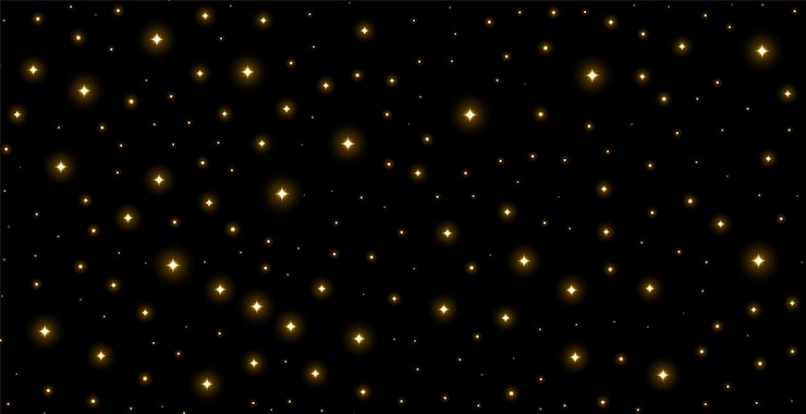 Vetor grátis desenho de fundo escuro de partículas de brilho dourado mágico