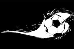 Vetor grátis desenho de fundo escuro de pontapé inicial de bola de futebol abstrato