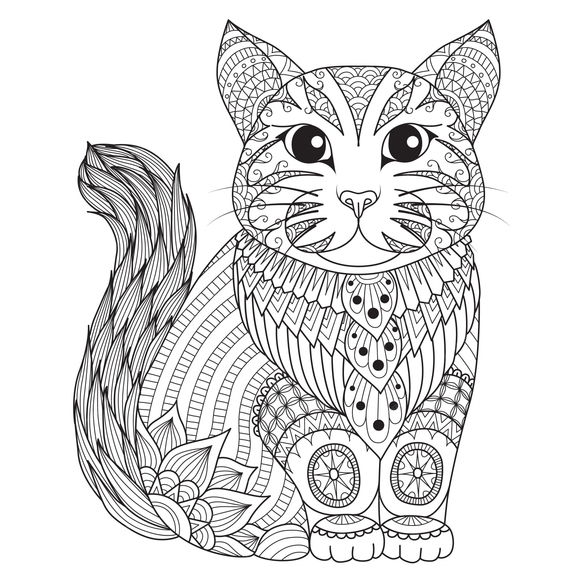 Desenhos para colorir gratuitos de Gatos para baixar - Gatos - Coloring  Pages for Adults