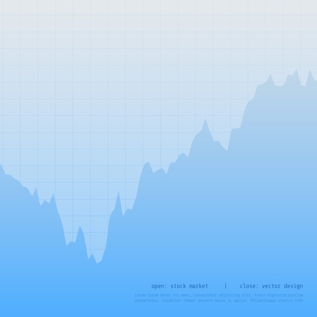 Vetor grátis desenho de gráficos de gráfico azul com ponto alto e baixo