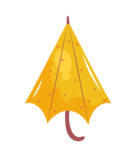 Vetor grátis desenho de guarda-chuva amarelo
