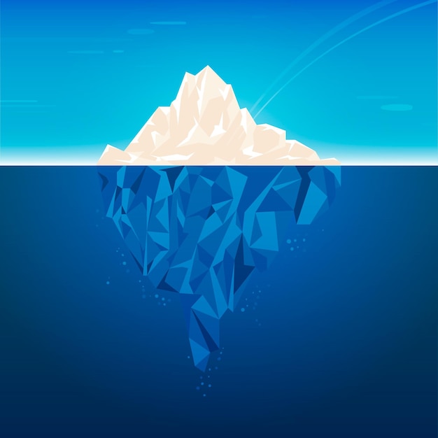 Desenho de ilustração de iceberg