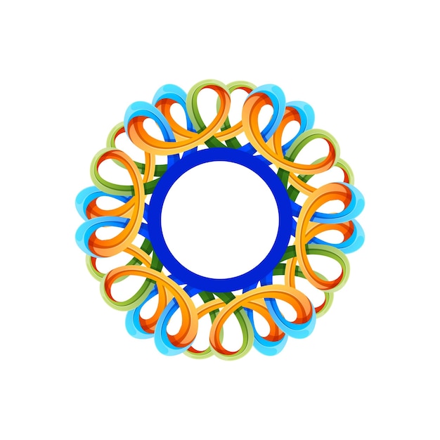 Vetor grátis desenho de logotipo abstrato de círculo colorido