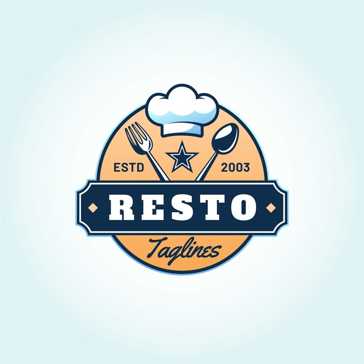 Vetor grátis desenho de logotipo de restaurante em gradiente