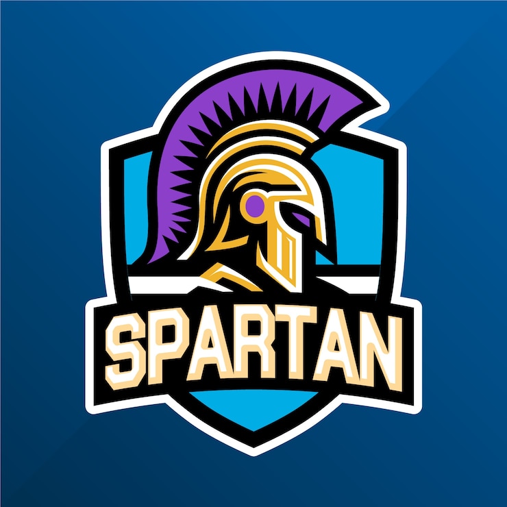 Vetor grátis desenho de logotipo espartano desenhado à mão