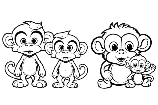 Desenho de macaco para colorir