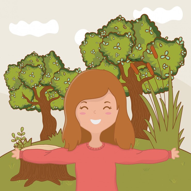 Vetor grátis desenho de menina adolescente