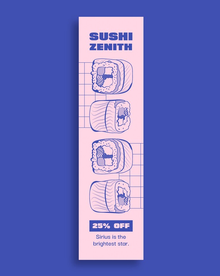 Vetor grátis desenho de modelo de banner de sushi