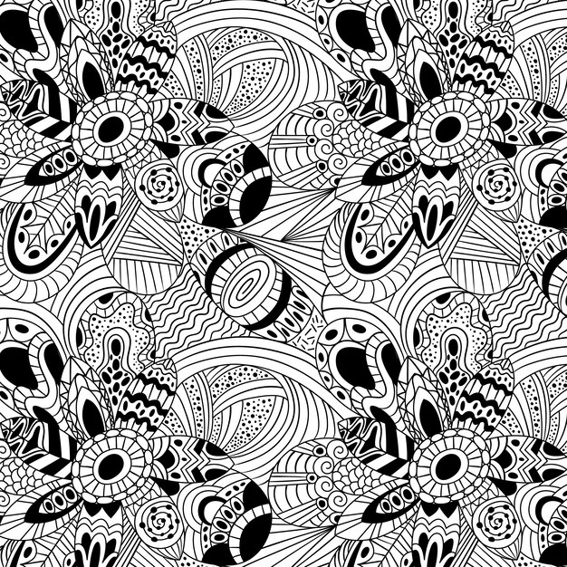 Desenho de padr?o de doodle zen desenhado ?
