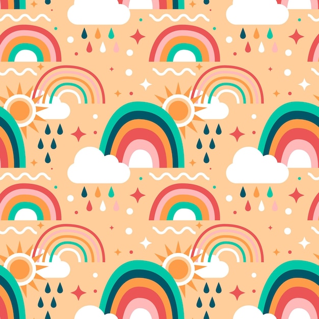 Desenho de padrão de arco-íris