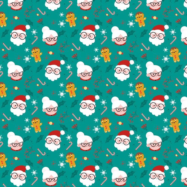 Desenho de padrão de natal desenhado à mão