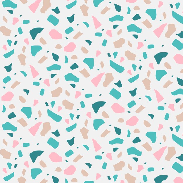 Desenho de padrão de terrazzo colorido