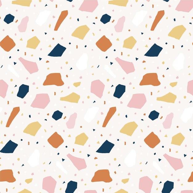 Desenho de padrão de terrazzo colorido