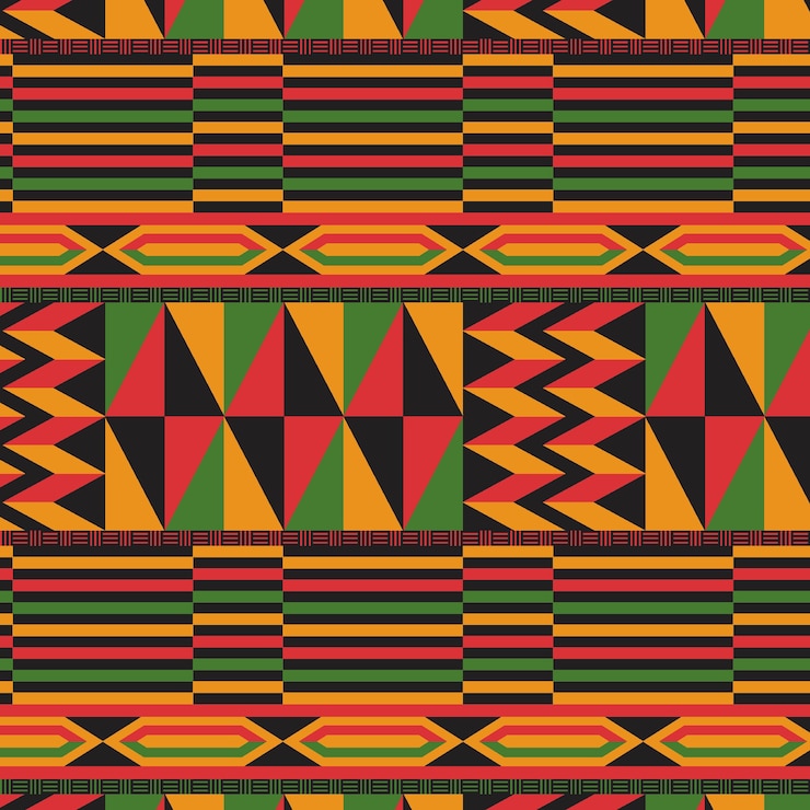 Vetor grátis desenho de padrão kwanzaa plano desenhado à mão