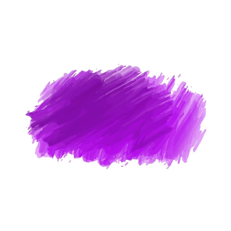 Vetor grátis desenho de pincel decorativo de aquarela roxa em fundo branco