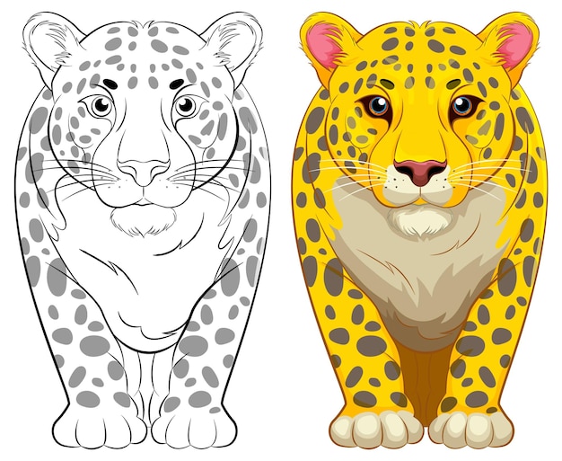 Vetor grátis desenho de tigre amarelo fofo andando